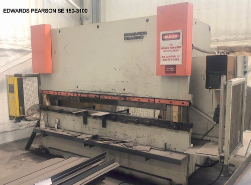 edwards pearson cnc pressbrakes, used pressbrakes, used brakepresses, new pressbrakes, fabrication machines, bystronic machinery, used sheet metal machinery, used metalworking machines, service engineer, pressbrake tooling, new brakepress tools