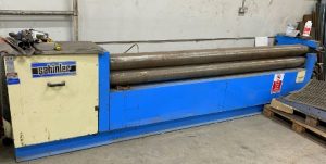 used sheet metal bending rolls, power bending rollers, 3 metre power rollers, sahinler 3 metre x 4mm power bending rollers, fabrication machinery