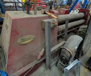 used morgan rushworth power bending rollers, sheet metal bending rolls, 13mm power rollers